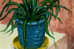 Still Life with Bauer Pot and Spider Plant, 1995, oil, 14 x 11 in. [05]