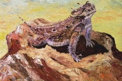Horned Frog, 2014, oil, 14 x 18 in. [02] NFS
