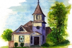 Prince Memorial CME Church, 2007, Watercolor, 9 x 12 in. [26]