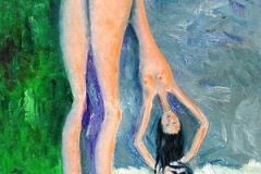 Bather in Blue, 2004, oil, 24 x 12 in. [18]